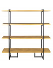 CLASS - Bücherregal aus hellem Holz und schwarzem Stahl