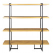CLASS - Bücherregal aus hellem Holz und schwarzem Stahl
