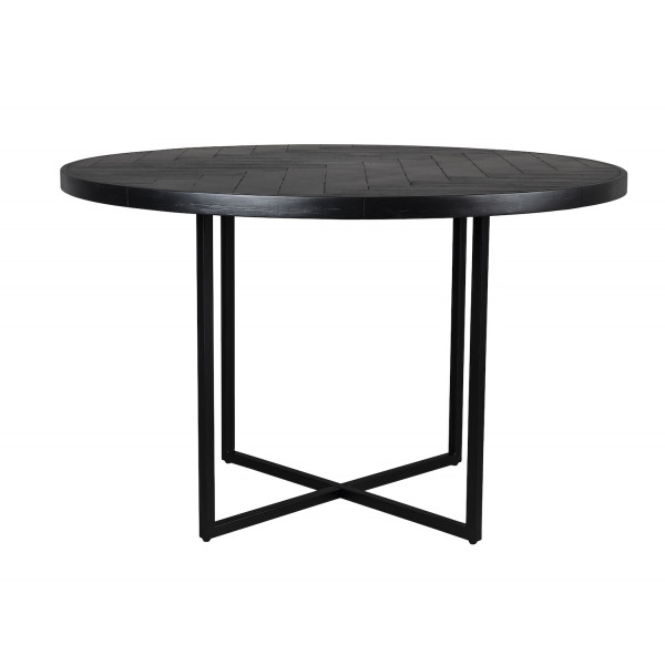 CLASS - Round black wood dining table Dutchbone