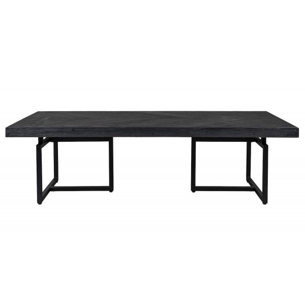 CLASS - Table basse de salon bois et acier noir L 120