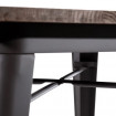 VERMONT - Table de repas en bois et métal gris L 80