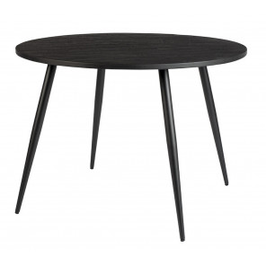 HAVANE - Table de repas ronde en bois noir