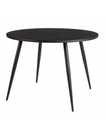 HAVANE - Table de repas ronde en bois noir