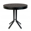  table de cafe ronde en bois noir