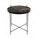 CUPID - Table de salon en métal noir et marbre noir D43