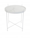 CUPID - Low white marble table Zuiver