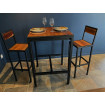FACTORY - Bar set-table with 2 bar chairs