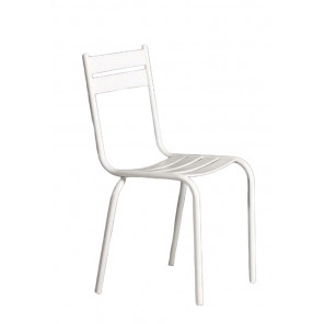 Stuhl Prity aus weiß lackiertem Metall