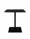 BRAZA - Quadratischer Tisch aus Stahl und schwarzem Holz L 70