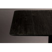 BRAZA - Mesa cuadrada de acero y chapado de pino negro L 70