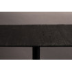 BRAZA - Mesa alta cuadrada de acero y chapado de pino negro L 70