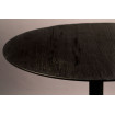 BRAZA - Runder Tisch aus Stahl und schwarzem Kiefernholzfurnier L 70