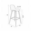 ALBERT KUIP - Scandinavian light grey bar stool