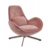 SPACE - Drehbarer Sessel aus Samt, rosa
