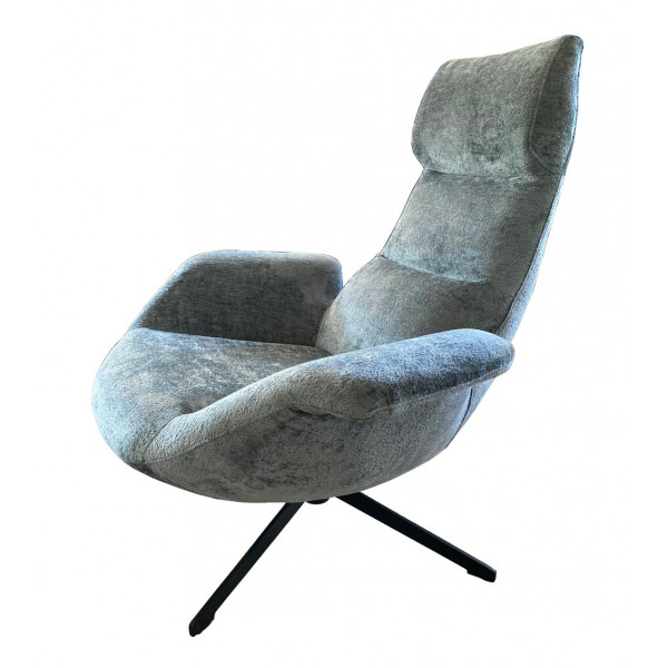ASTI - Modern swivel blue armchair