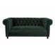 CHESTER - 3-Sitzer-Sofa aus Samt, grün