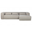 BEAN - Right corner sofa 5 seats brown eco leather L305
