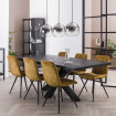 LILO - Gold velvet dining chair