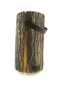 BUCHE - Lampe en bois de Frêne avec écorce L