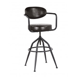 RETRO - Black industrial bar chair
