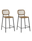 CORDOU - 2 counter stools with rope covering