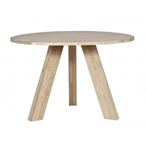 RHONDA - Round untraited oak wood table L129