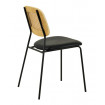 MEMPHIS - Faux Leather and Black Wood Dining Chair