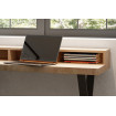 MATIKA - Wood and Black Steel Desk W120