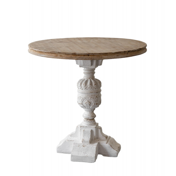 Table ronde en bois de Pin blanc 75