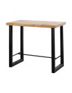 BODEGA - Table haute acier/bois L 120