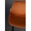 FRANKY 65 - Chaise de comptoir velours orange