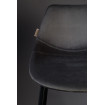 FRANKY 65 - Bar chair black leather look