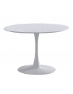 SPACIALE - Runder Tisch aus Holz und Stahl in Weiß D110