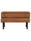 RODEO - Footstool in black leather