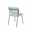 BELLAGIO - Chaise de repas tissu vert de gris
