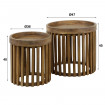 DAKOTA - Set de 2 tables basse rondes en bois small