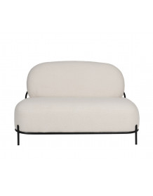 POPY - Small Sofa in White Teddy Fabric