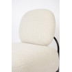 POPY - Origineller Sessel aus beigem Teddystoff