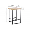 FACTORY - Square heigh table in solid wood and steel.