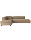 FAT FREDDY - Large brown left corner comfortable sofa