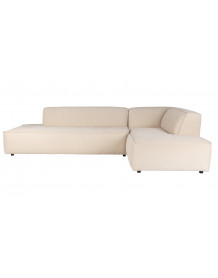 FAT FREDDY - Large natural rib right corner comfortable sofa