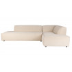 FAT FREDDY - Grande divano angolare dritto in velluto crema