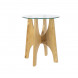 KOBE - Tavolino rotondo in legno e vetro D45