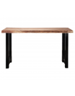 AUSTIN - Mesa de comedor de madera y acero L150