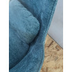 SPACE - Contemporary armchair in turquoise velvet