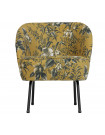 VOGUE - Sessel aus floralem Samt in Gelb