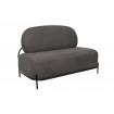 POLLY - Small grey fabric sofa