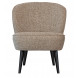 SARA - Natural melange fabric armchair