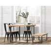 INDUS - Black Steel and Oak Dining Chair