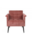 SIR WILLIAM - Pink velvet armchair